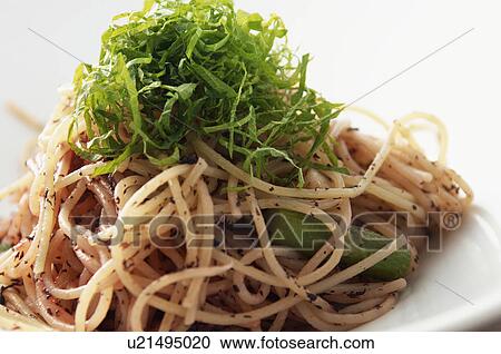 Pasta with garnish View Large Photo Image Stock Image - Pasta with garnish. Fotosearch