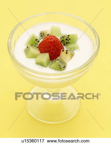 Stock Photo - Fruit yogurt. Fotosearch