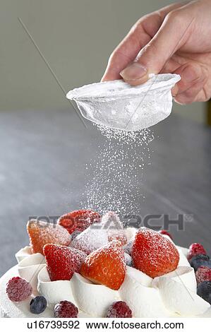 Stock Image - Cake with fruit. Fotosearch