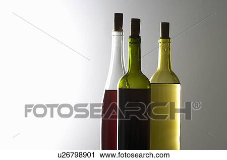 Stock Image - Bottle of wine. Fotosearch