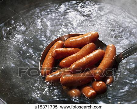 Stock Photography - Boiled sausage. Fotosearch