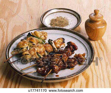 Grilled chicken on skewers View Large Photo Image Stock Image - Grilled chicken on skewers. Fotosearch