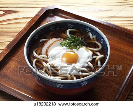 Japanese noodles with egg View Large Photo Image Stock Photo - Japanese noodles with egg. Fotosearch