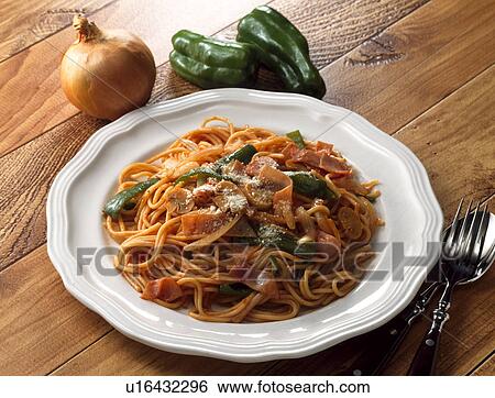 Stock Photograph - Spaghetti Napolitano. Fotosearch