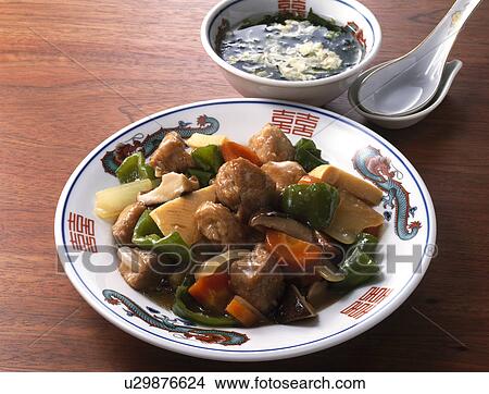 Picture - Sweet and sour pork. Fotosearch