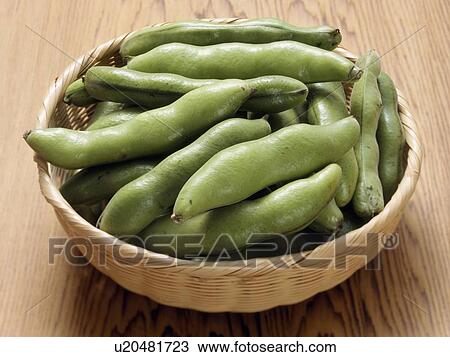 Stock Image - Broad beans. Fotosearch