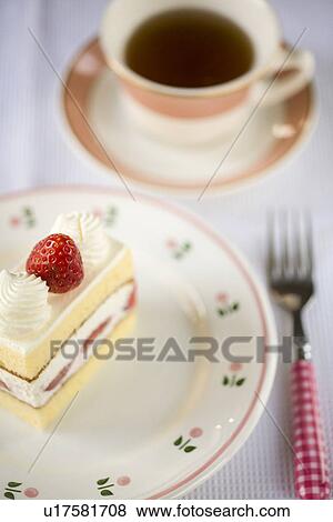 Stock Photo - Cake and tea. Fotosearch