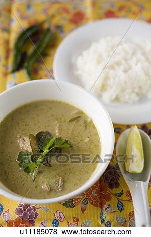 Stock Photo - Green curry. Fotosearch