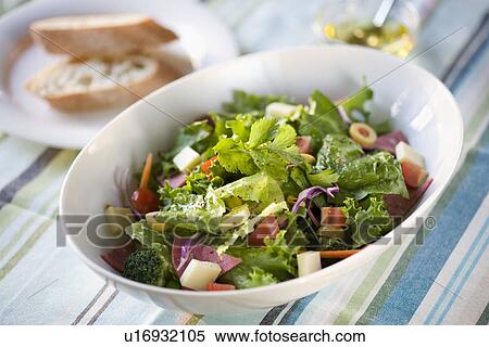 Italian salad and bread View Large Photo Image Stock Photography - Italian salad and bread. Fotosearch