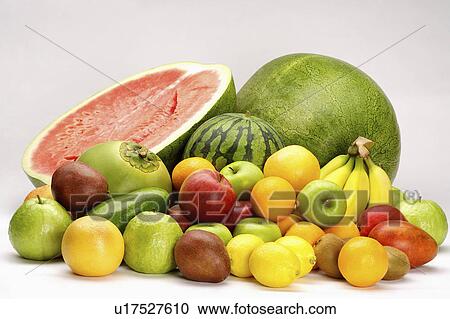 Stock Image - Assorted fruit. Fotosearch