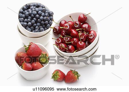 Blueberries, strawberries and cherries View Large Photo Image Stock Photography - Blueberries, strawberries and cherries. Fotosearch
