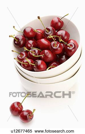 Stock Photography - Bowl with cherries. Fotosearch