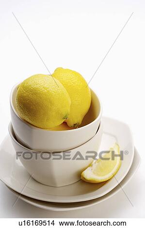 Picture - Lemons in bowl. Fotosearch