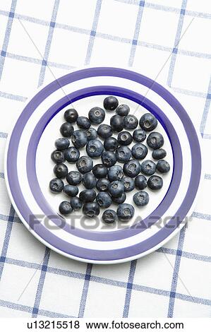 Plate with blueberries View Large Photo Image Stock Photo - Plate with blueberries. Fotosearch