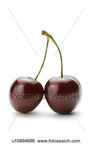 Stock Photograph - Two cherries. Fotosearch