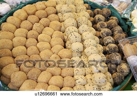 Stock Image - Hand-made Glutinous Rice Pieces. Fotosearch
