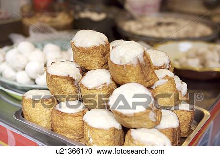 Stock Image - Oily Bean Curd. Fotosearch