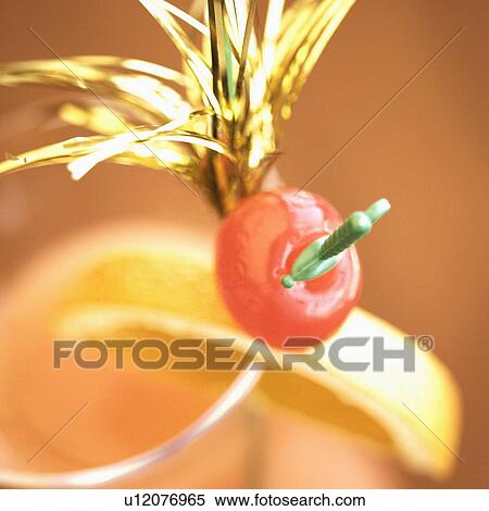 Stock Photography - Close-up of a glass of cocktail. Fotosearch