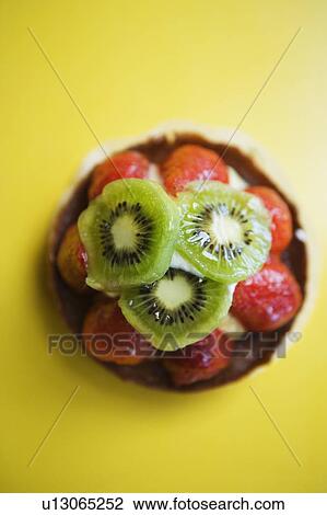 Close-up of a strawberry tart on a serving tray View Large Photo Image Stock Image - Close-up of a strawberry tart on a serving tray. Fotosearch