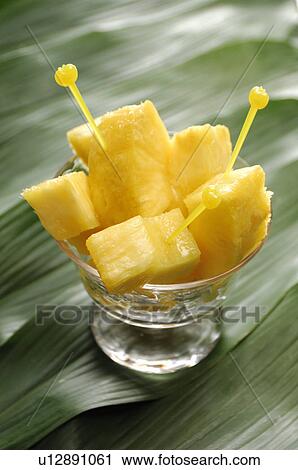 Stock Image - Cut Pineapple. Fotosearch