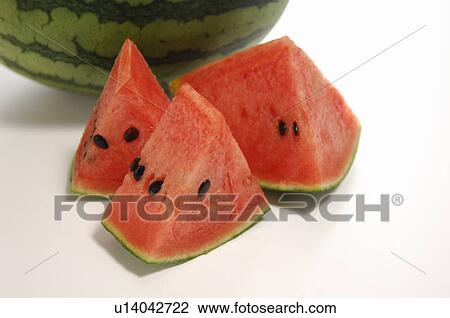 Stock Image - Cut Watermelon. Fotosearch