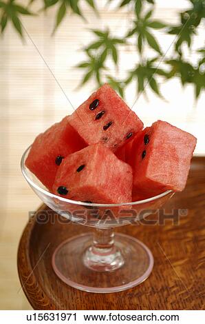 Stock Image - Cut Watermelon. Fotosearch