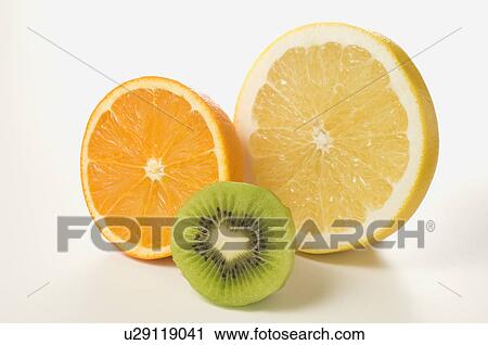 Half Cut of Grapefruit, Orange and Kiwi fruit View Large Photo Image Stock Image - Half Cut of Grapefruit, Orange and Kiwi fruit. Fotosearch
