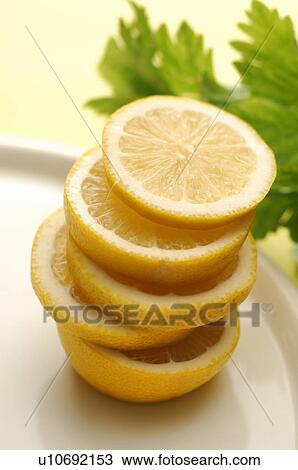 Stock Image - Sliced Lemon. Fotosearch