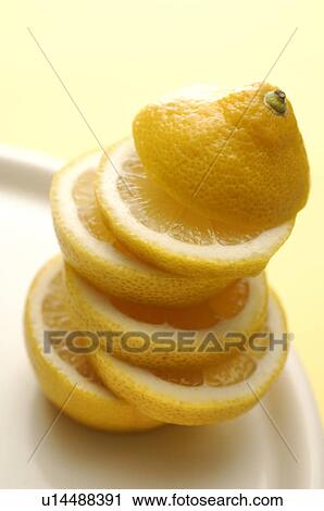 Stock Image - Sliced Lemon. Fotosearch