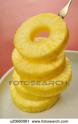 Stock Image - Sliced Pineapple. Fotosearch