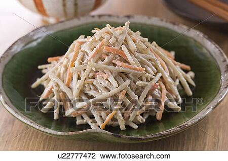 Stock Image - Burdock Salad. Fotosearch