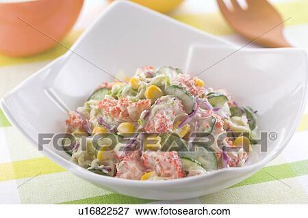 Stock Photo - Crab Stick Salad. Fotosearch