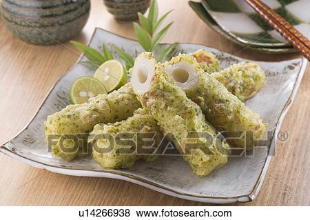 Stock Photo - Deep Fried Fish Sausage. Fotosearch