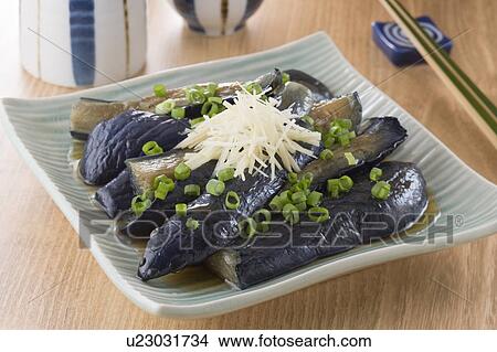 Picture - Fried Eggplant with Sauce. Fotosearch