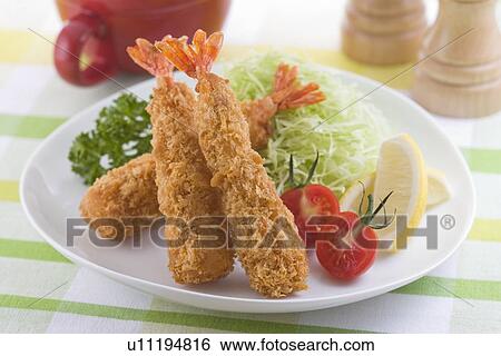 Stock Photograph - Fried Prawns . Fotosearch