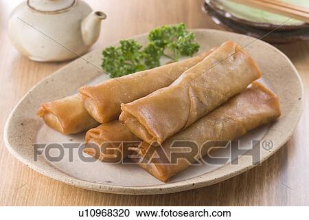 Stock Image - Spring Roll. Fotosearch