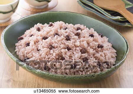 Stock Photography - Steamed Rice with Red Beans. Fotosearch