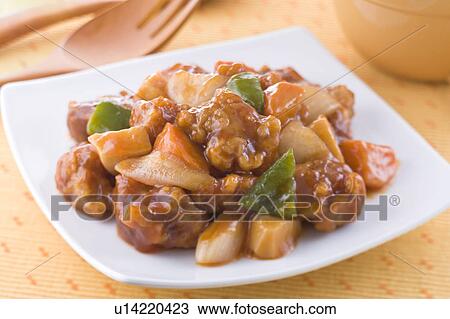 Sweet and Pungent Pork View Large Photo Image Stock Image - Sweet and Pungent Pork. Fotosearch