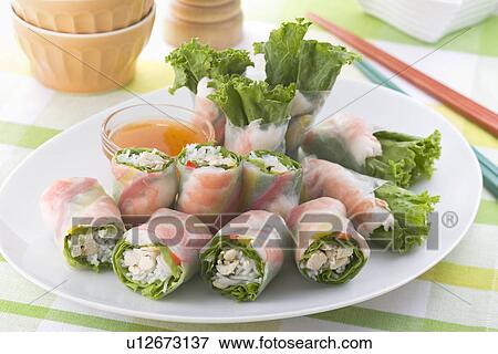 Stock Photo - Vietnamese Fresh Spring Roll. Fotosearch