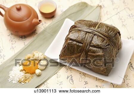 Stock Image - Chinese Rice Dumpling,. Fotosearch