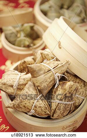Stock Image - Chinese Rice Dumpling,. Fotosearch