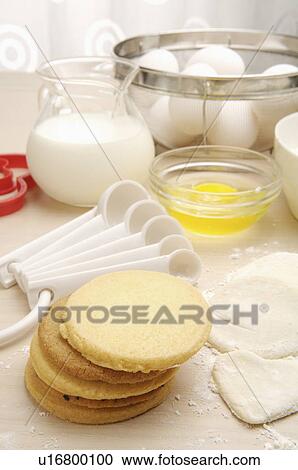 Stock Image - Milk, Biscuit, Egg. Fotosearch