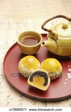 Tea, Egg York Pastry View Large Photo Image Stock Image - Tea, Egg York Pastry. Fotosearch