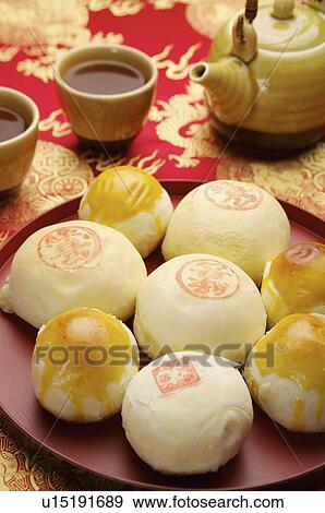 Stock Photo - Tea, Egg York Pastry. Fotosearch