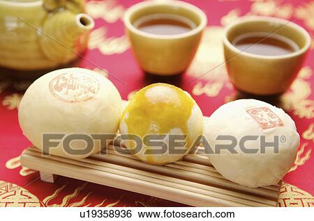 Stock Photograph - Tea, Egg York Pastry. Fotosearch