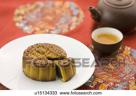 Tea, Moon Cake View Large Photo Image Stock Image - Tea, Moon Cake. Fotosearch