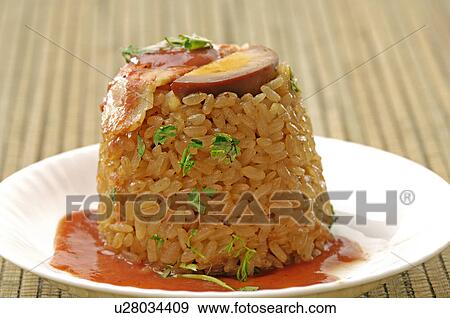 Stock Photo - Close-up of rice pudding. Fotosearch