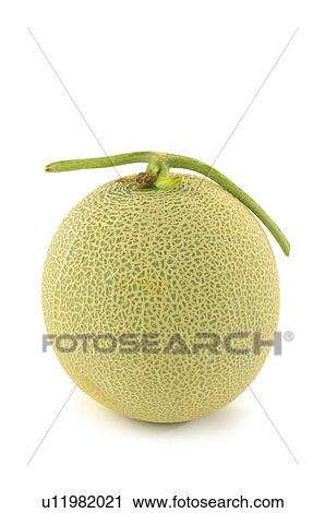 Stock Image - Close-up of a muskmelon. Fotosearch