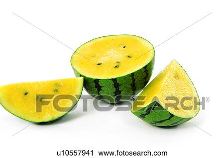 Stock Image - Close-up of a watermelon. Fotosearch
