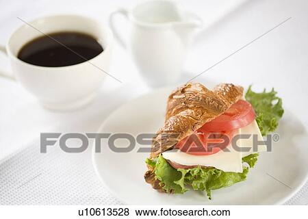 Croissant sandwiches View Large Photo Image Stock Photo - Croissant sandwiches. Fotosearch